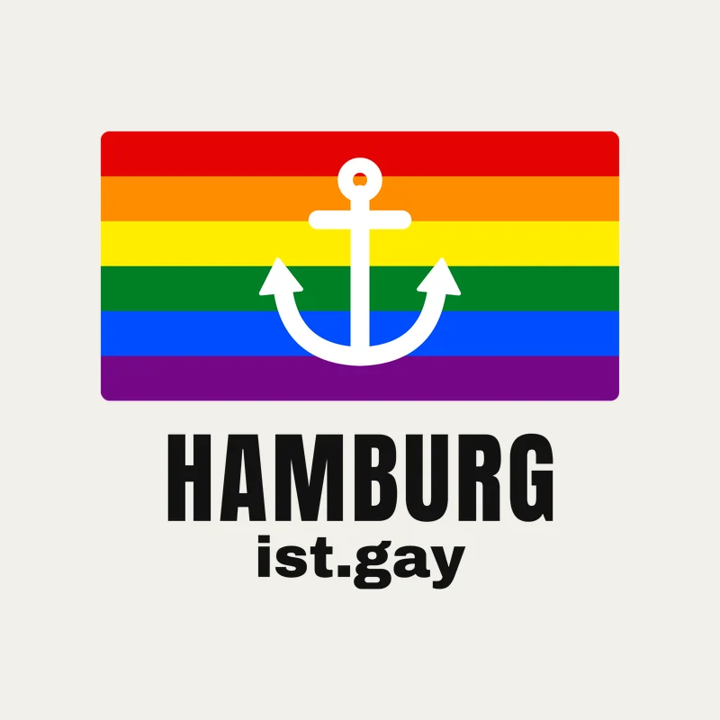 Pride Flagge mit Anker – Variante für helle Textilien