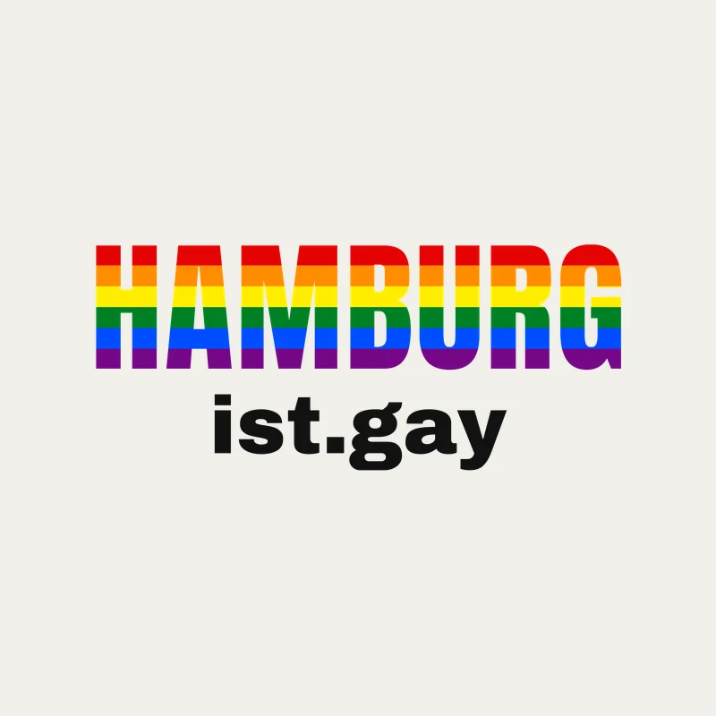 Hamburg in Regenbogenfarben – Variante für helle Textilien