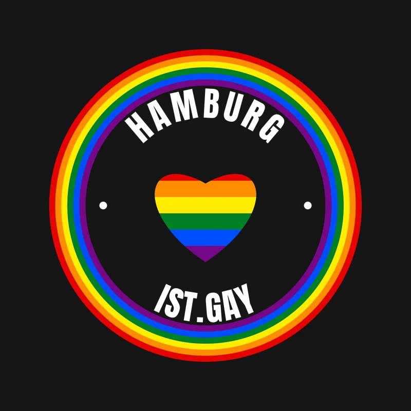 Pride Badge mit Herz – Variante für dunkle Textilien