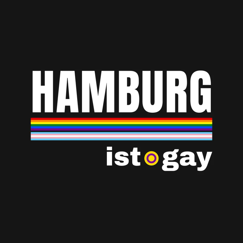 Hamburg ist gay – LGBTQIA+ inklusiv – Variante für dunkle Textilien